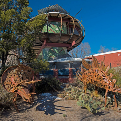 The Bart Prince spaceship house in Albuquerque