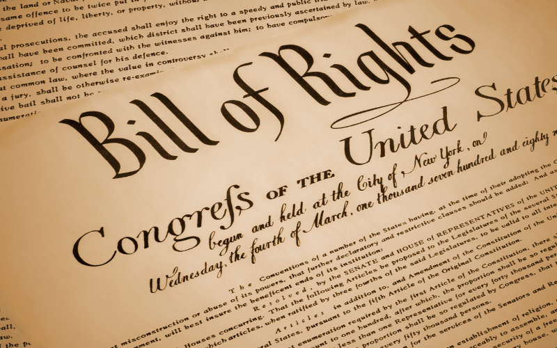 A photo of the Bill of Rights