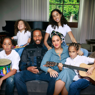 Ziggy Marley and his family