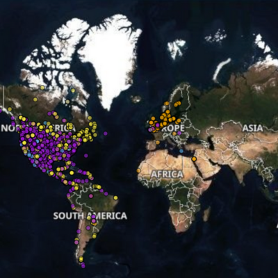 Migration - MOTUS.org A screenshot of the world map of MOTUS data points