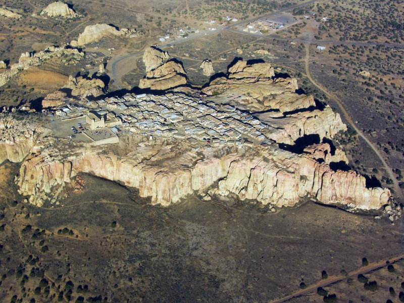 An aerial view of Acoma Pueblo courtesy of Acoma Pueblo